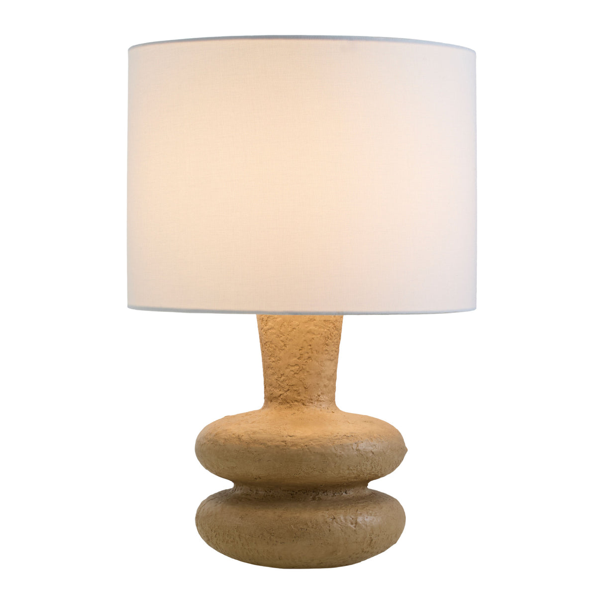 Modern European furniture - White Drum Linen Table Lamp - www.oroa.com | Oroa.com
