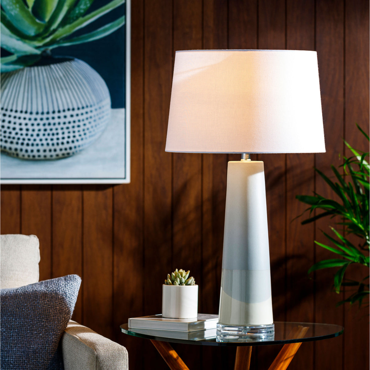 Modern European furniture - Pale Blue Ceramic Table Lamp - www.oroa.com | Oroa.com