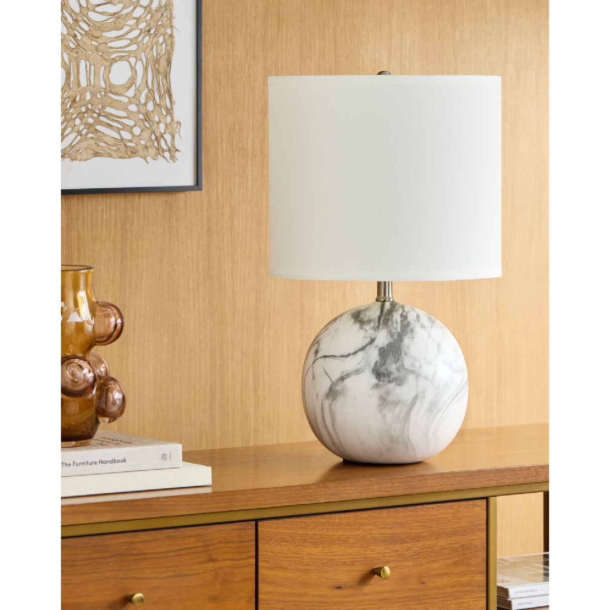 Swirl Round Ceramic Table Lamp | Oroa.com