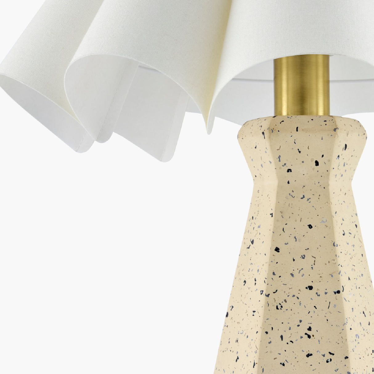 Modern European furniture - Scalloped White Cotton Table Lamp - www.oroa.com | Oroa.com
