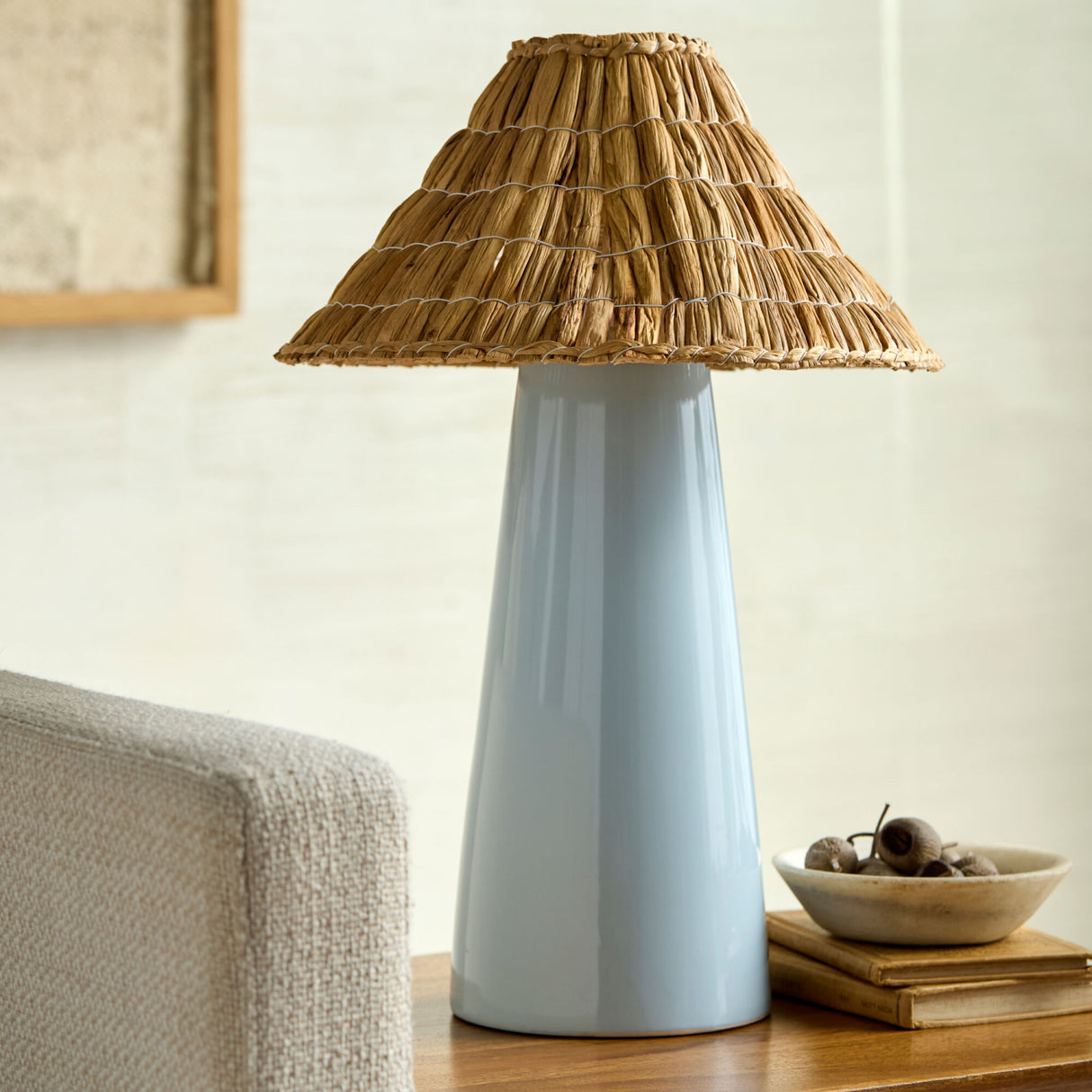 Seagrass Shade Ceramic Table Lamp | Oroa.com