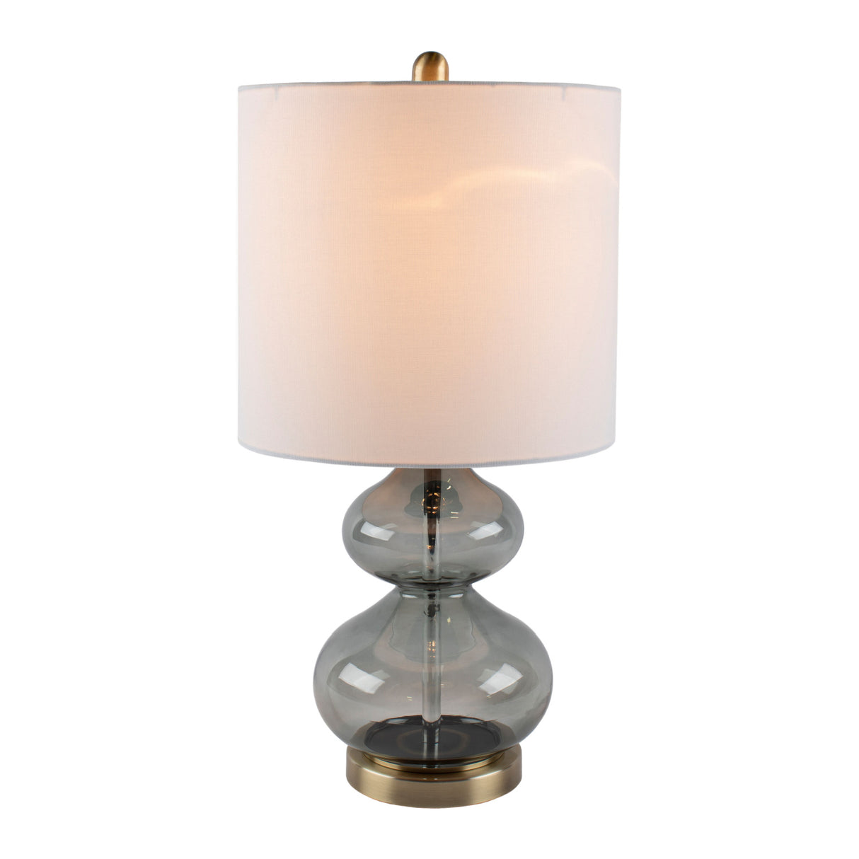 Modern European furniture - Gray Glass Accent Table Lamp - www.oroa.com | Oroa.com
