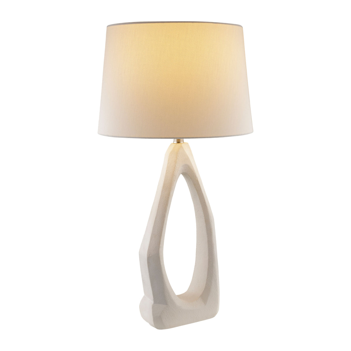 Modern European furniture - White Carved Base Table Lamp - www.oroa.com | Oroa.com
