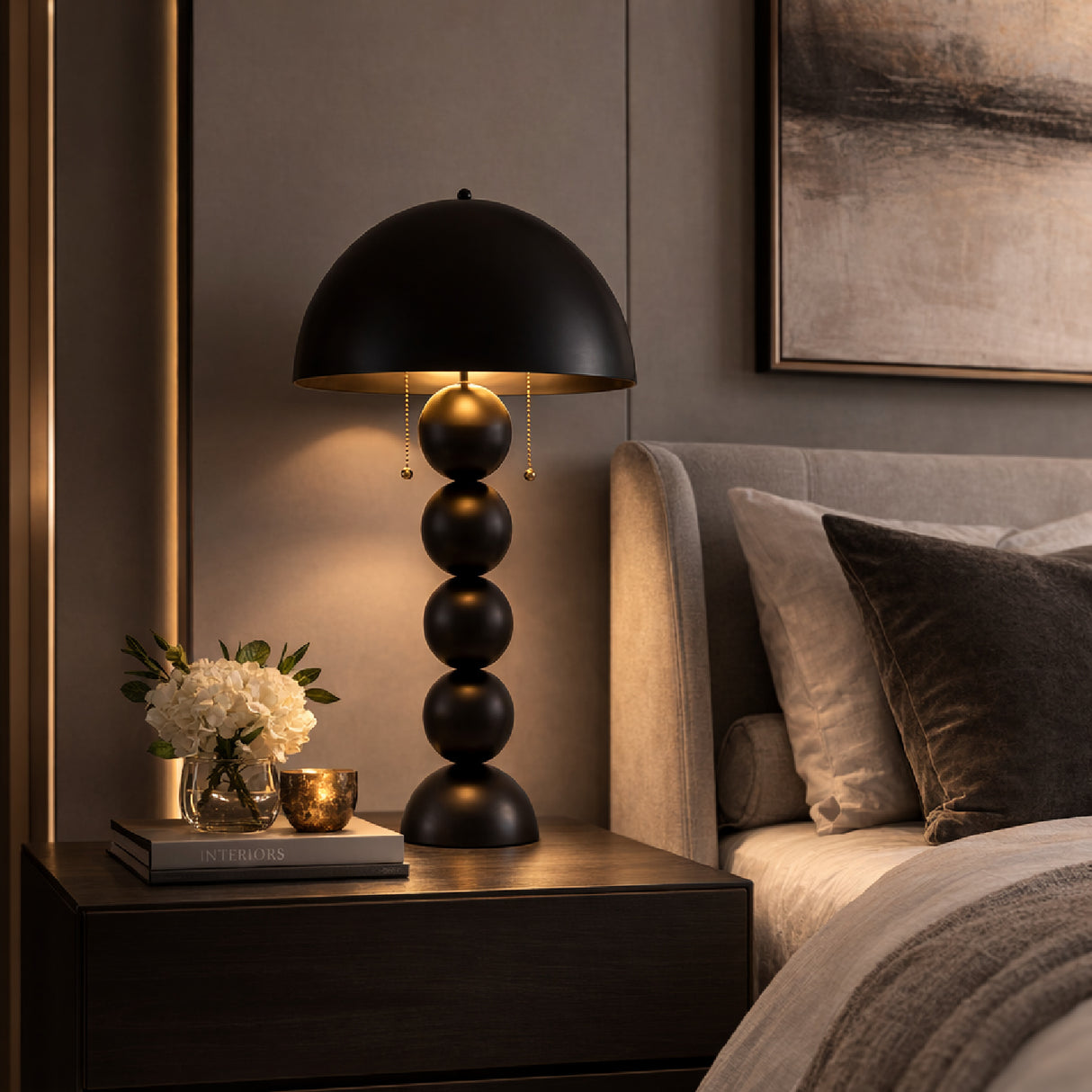 Modern European furniture - Embellished Glass Accent Table Lamp - www.oroa.com | Oroa.com
