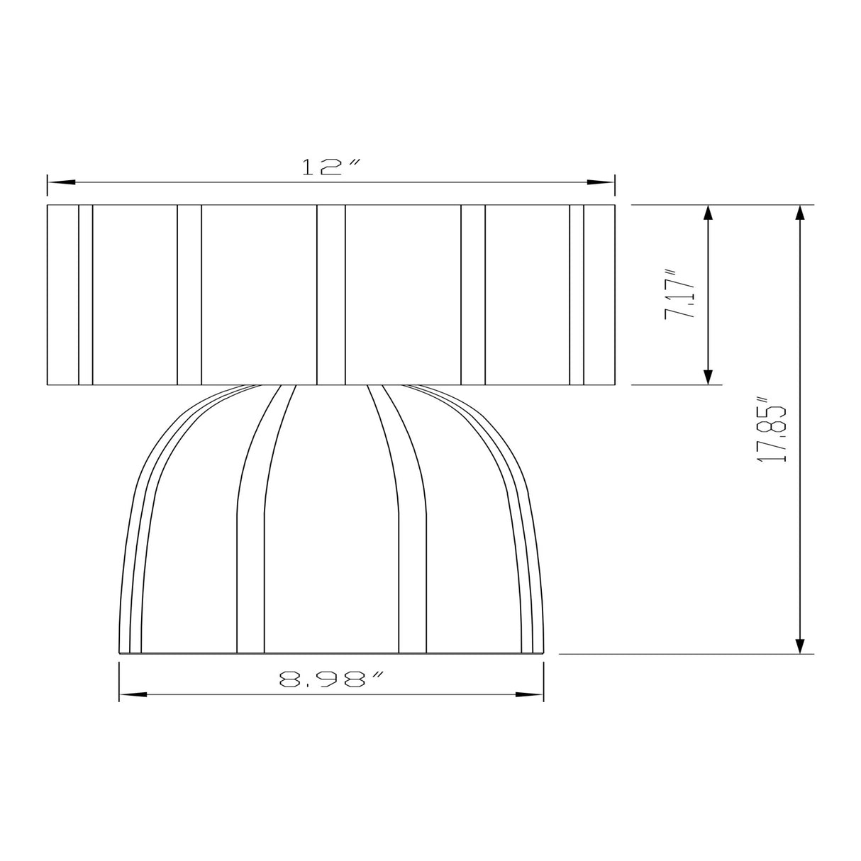 Beige Striped Accent Table Lamp | Oroa.com