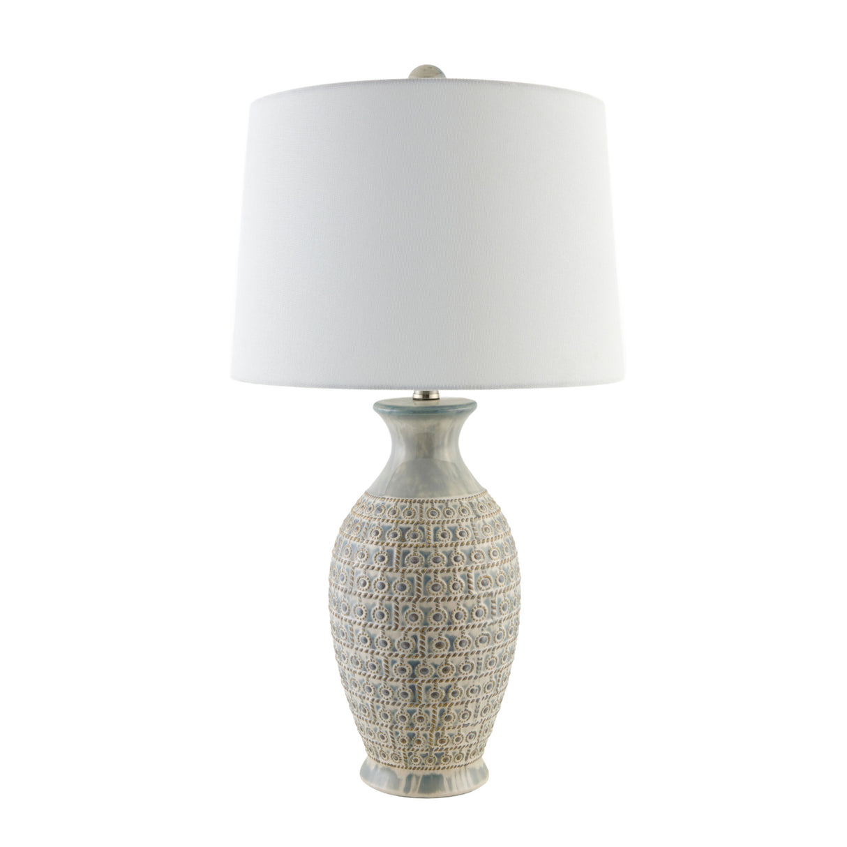 Modern European furniture - Gray Ceramic Accent Table Lamp - www.oroa.com | Oroa.com