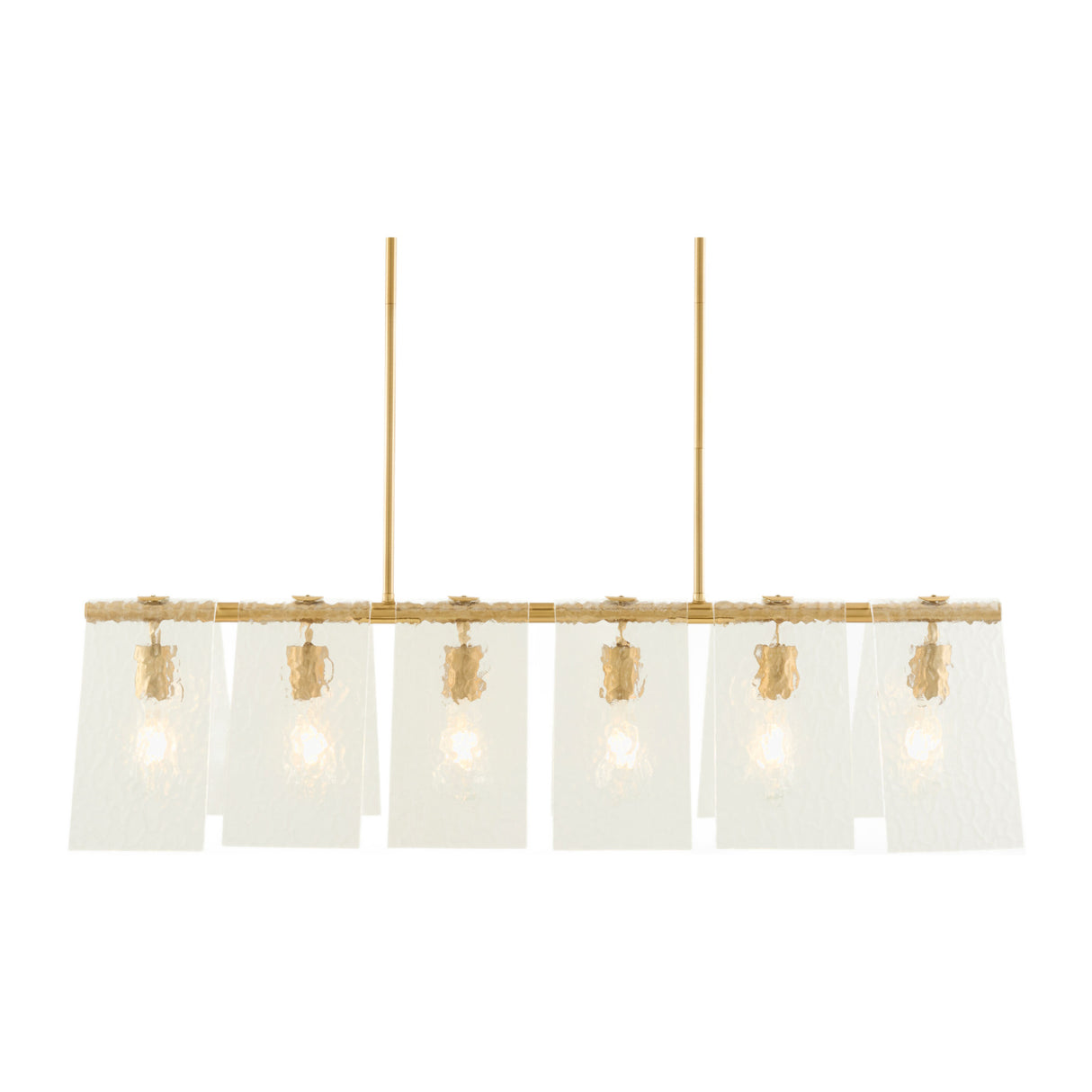 Modern European furniture - 6-Light Clear Glass Linear Chandelier - www.oroa.com | Oroa.com