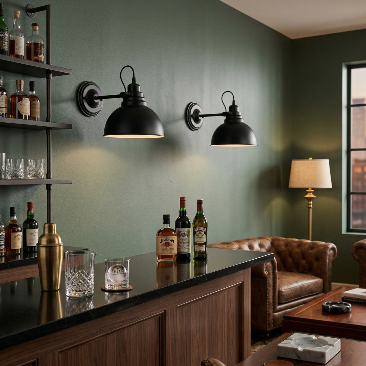 Modern European furniture - Black Metal Dome Wall Lamp - www.oroa.com | Oroa.com
