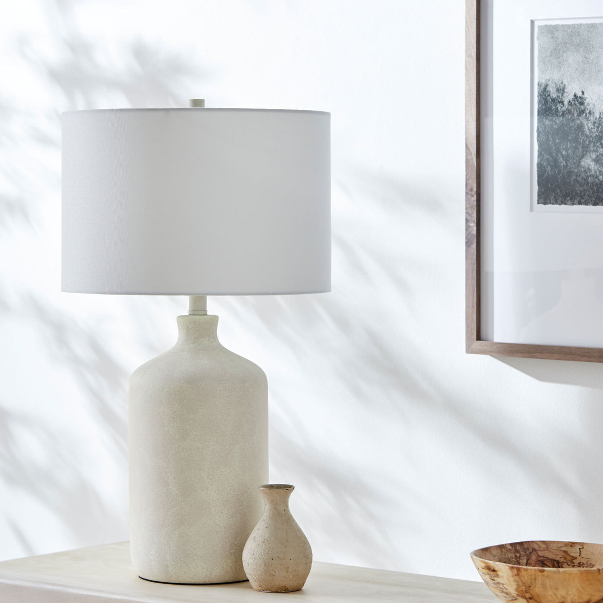 Modern European furniture - Painted White Ceramic Table Lamp - www.oroa.com | Oroa.com