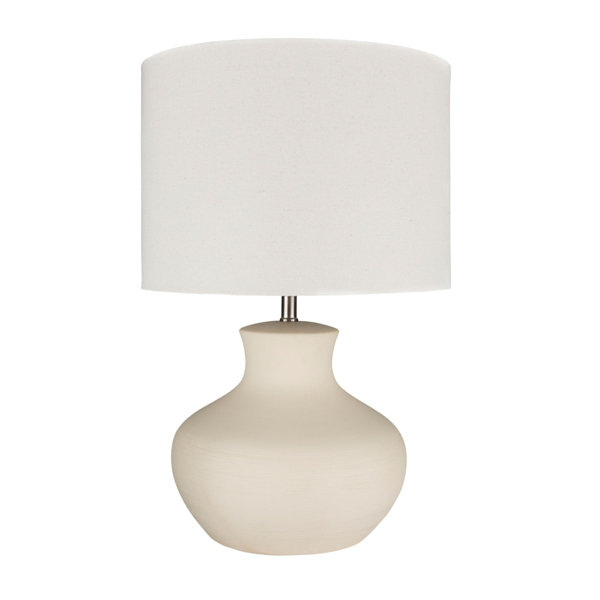 Modern European furniture - Glazed Cream Ceramic Table Lamp - www.oroa.com | Oroa.com