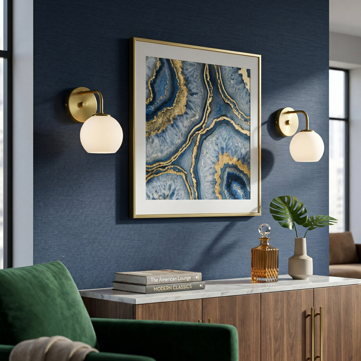 Modern European furniture - Gold Clear Glass Wall Lamp - www.oroa.com | Oroa.com