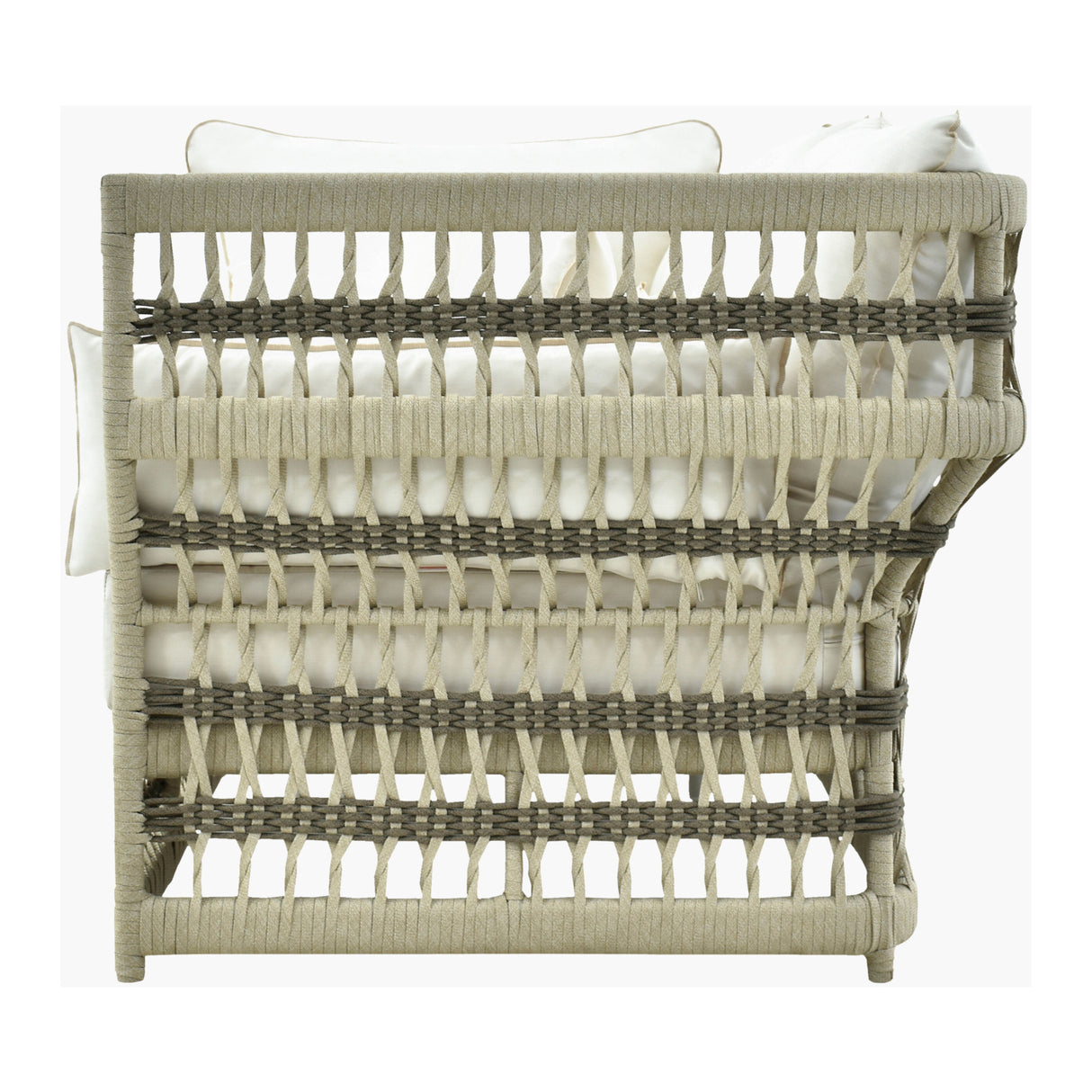 Modern European furniture - Cream Aluminum Outdoor Sectional Sofa - www.oroa.com | Oroa.com