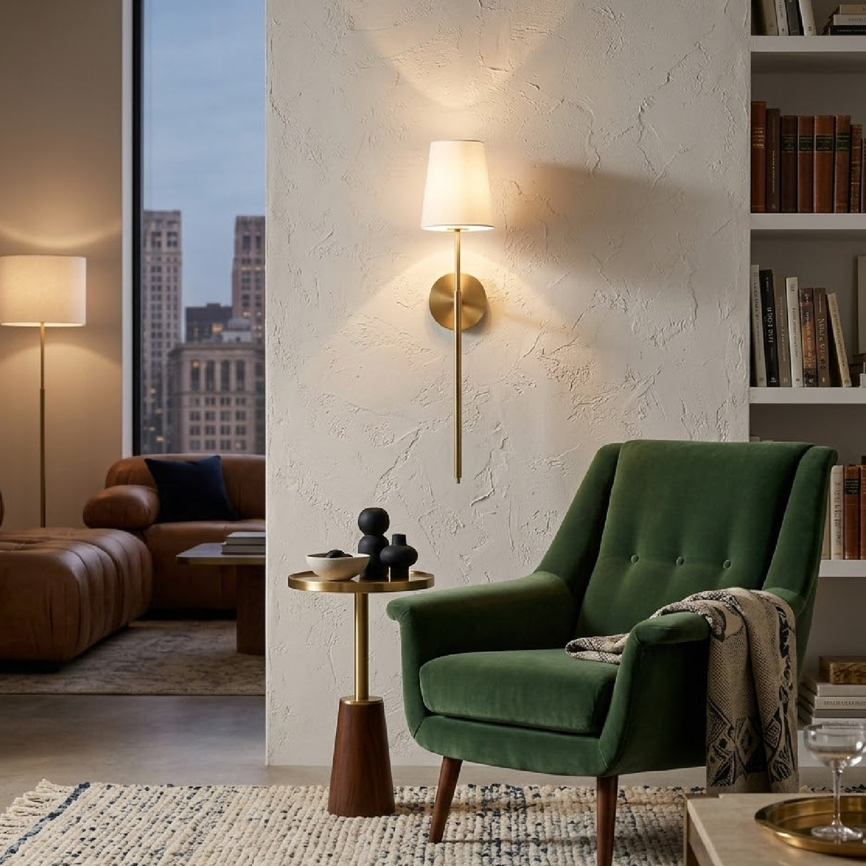Modern European furniture - White Linen Shade Wall Lamp - www.oroa.com | Oroa.com