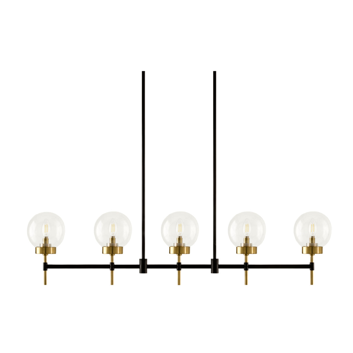 Modern European furniture - 5-Light Glass Linear Chandelier - www.oroa.com | Oroa.com