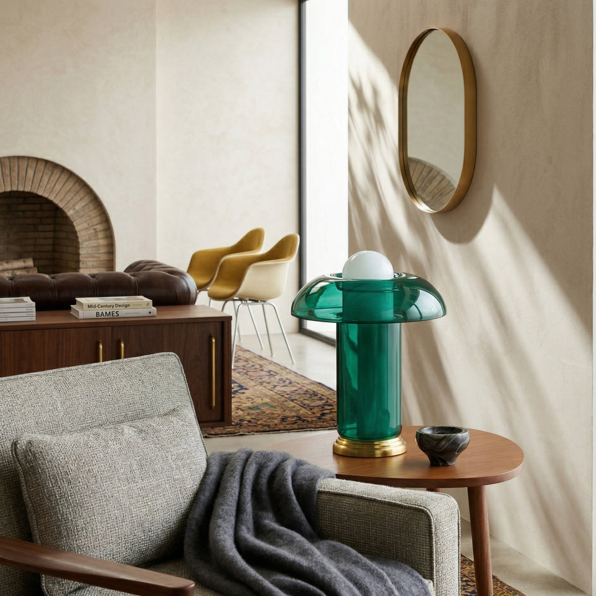 Modern European furniture - Blue Glass Accent Table Lamp - www.oroa.com | Oroa.com