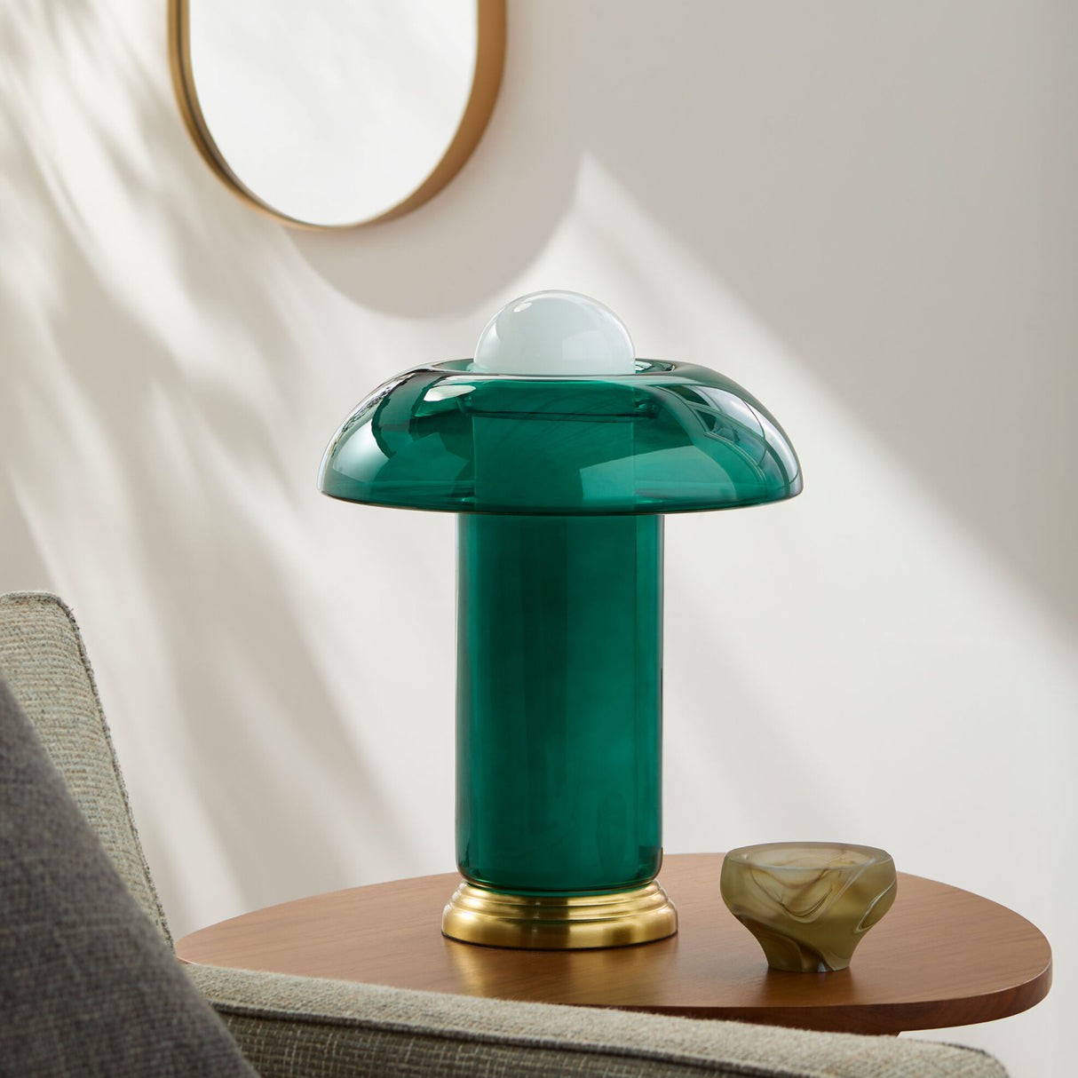 Modern European furniture - Blue Glass Accent Table Lamp - www.oroa.com | Oroa.com