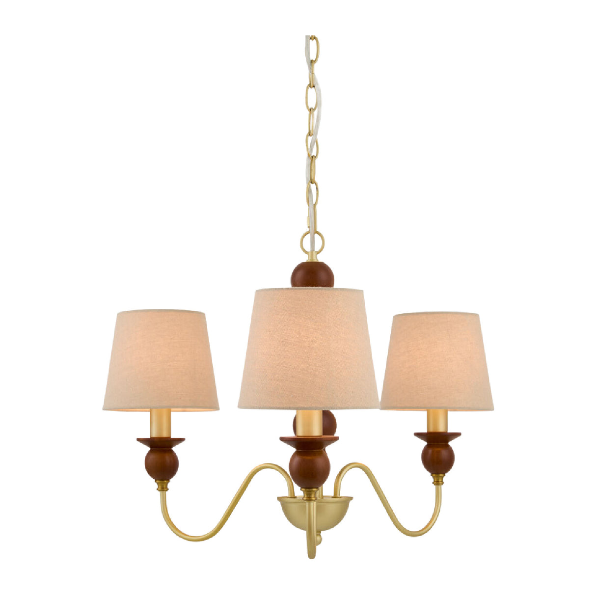 3-Light Linen Classic Chandelier | Oroa.com