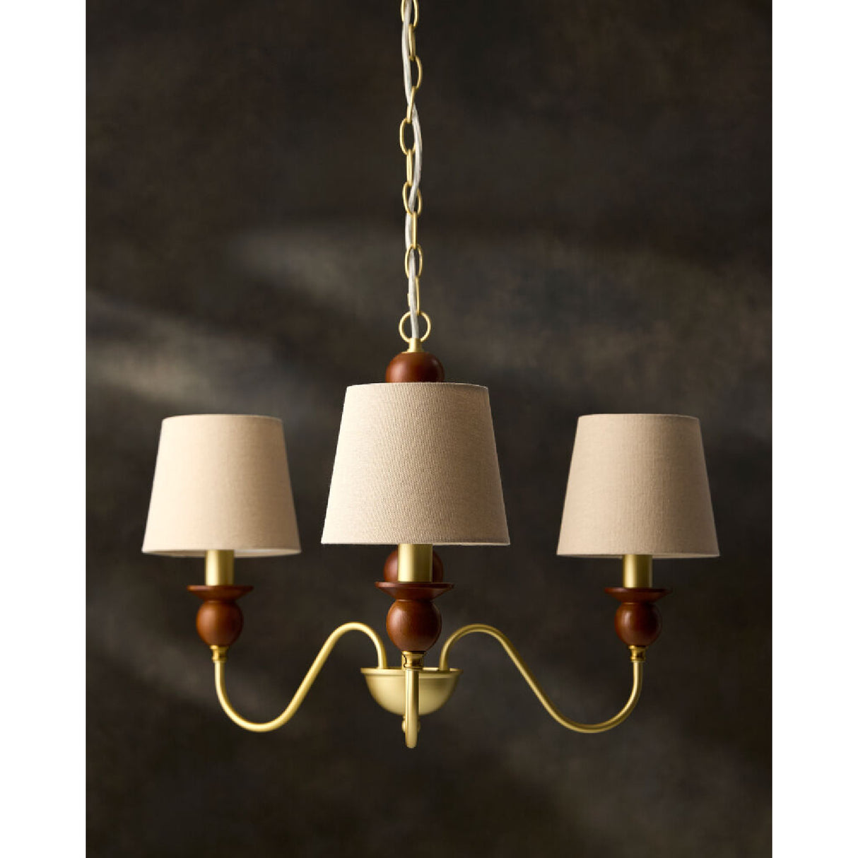 3-Light Linen Classic Chandelier | Oroa.com