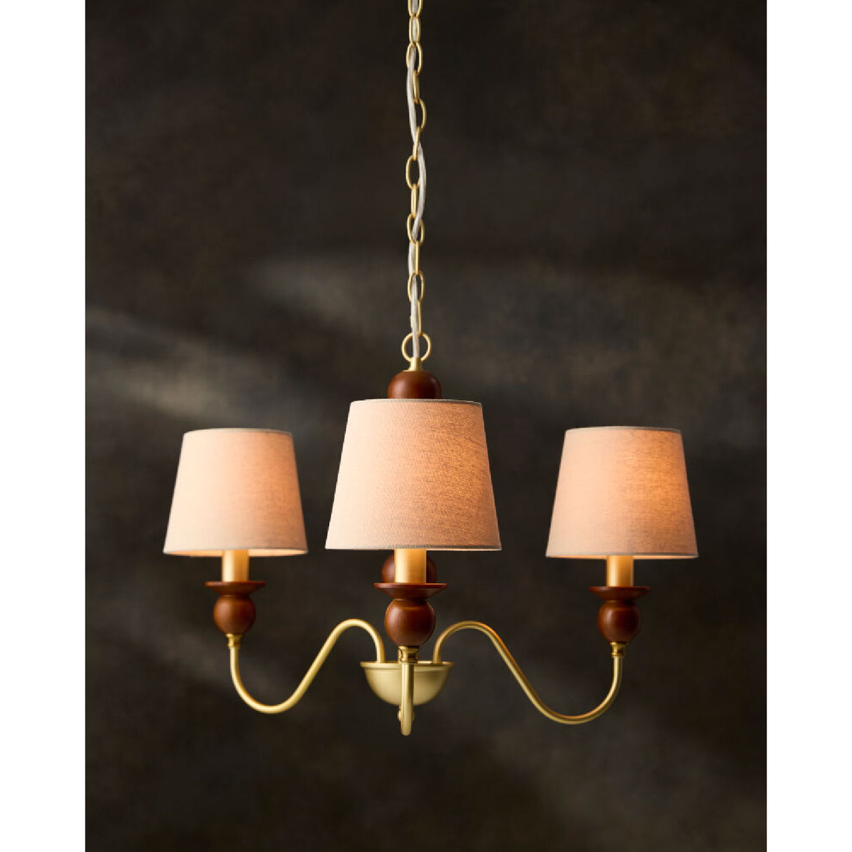 3-Light Linen Classic Chandelier | Oroa.com