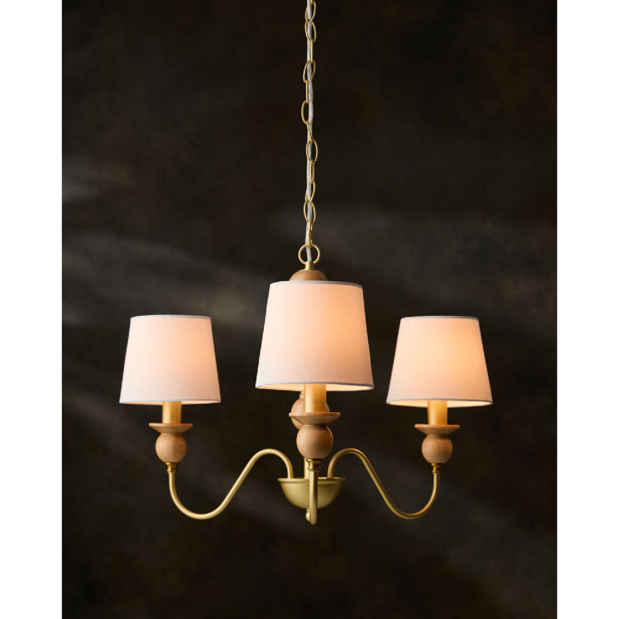 3-Light Linen Classic Chandelier | Oroa.com