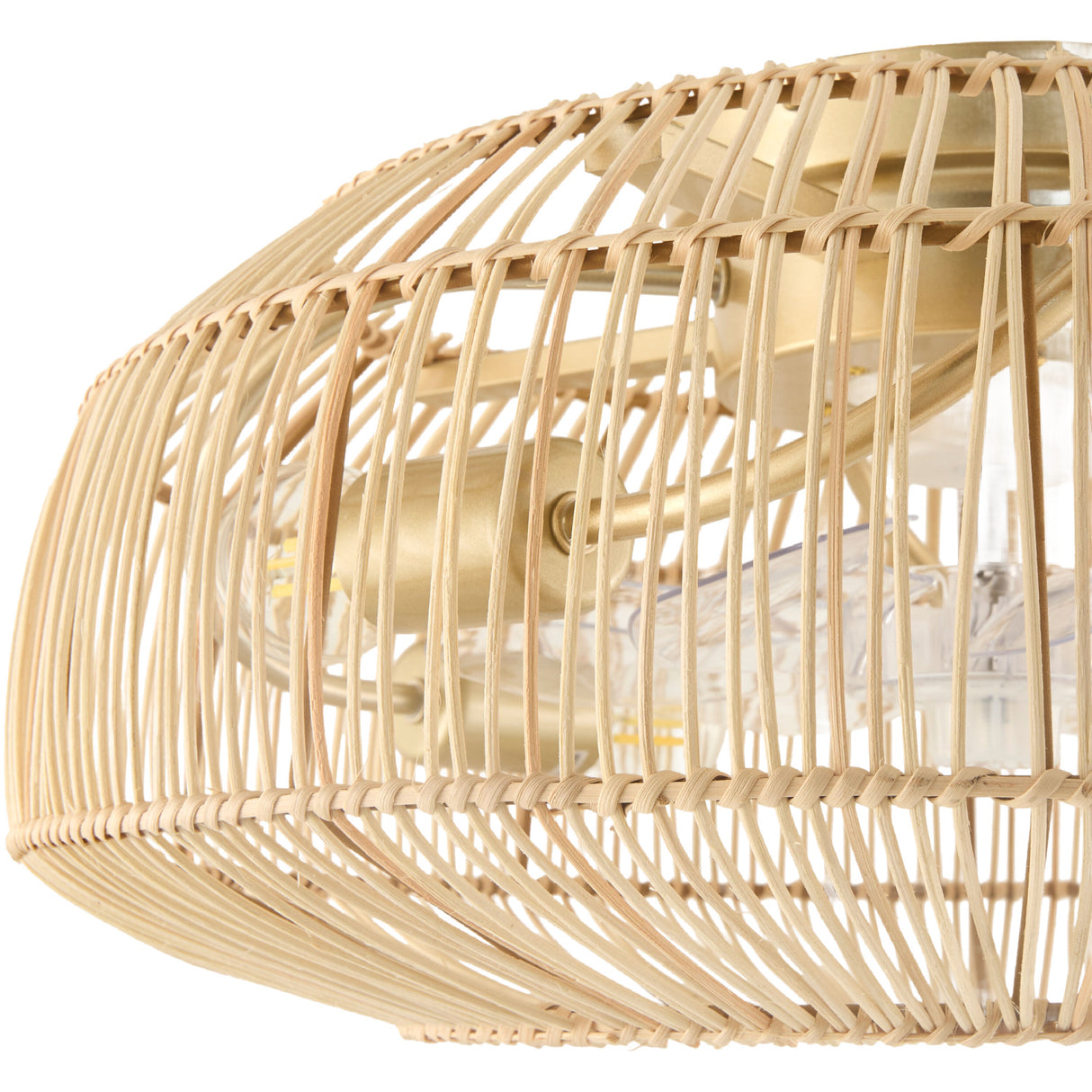 Modern European furniture - Rattan Cane 4-Light Chandelier - www.oroa.com | Oroa.com
