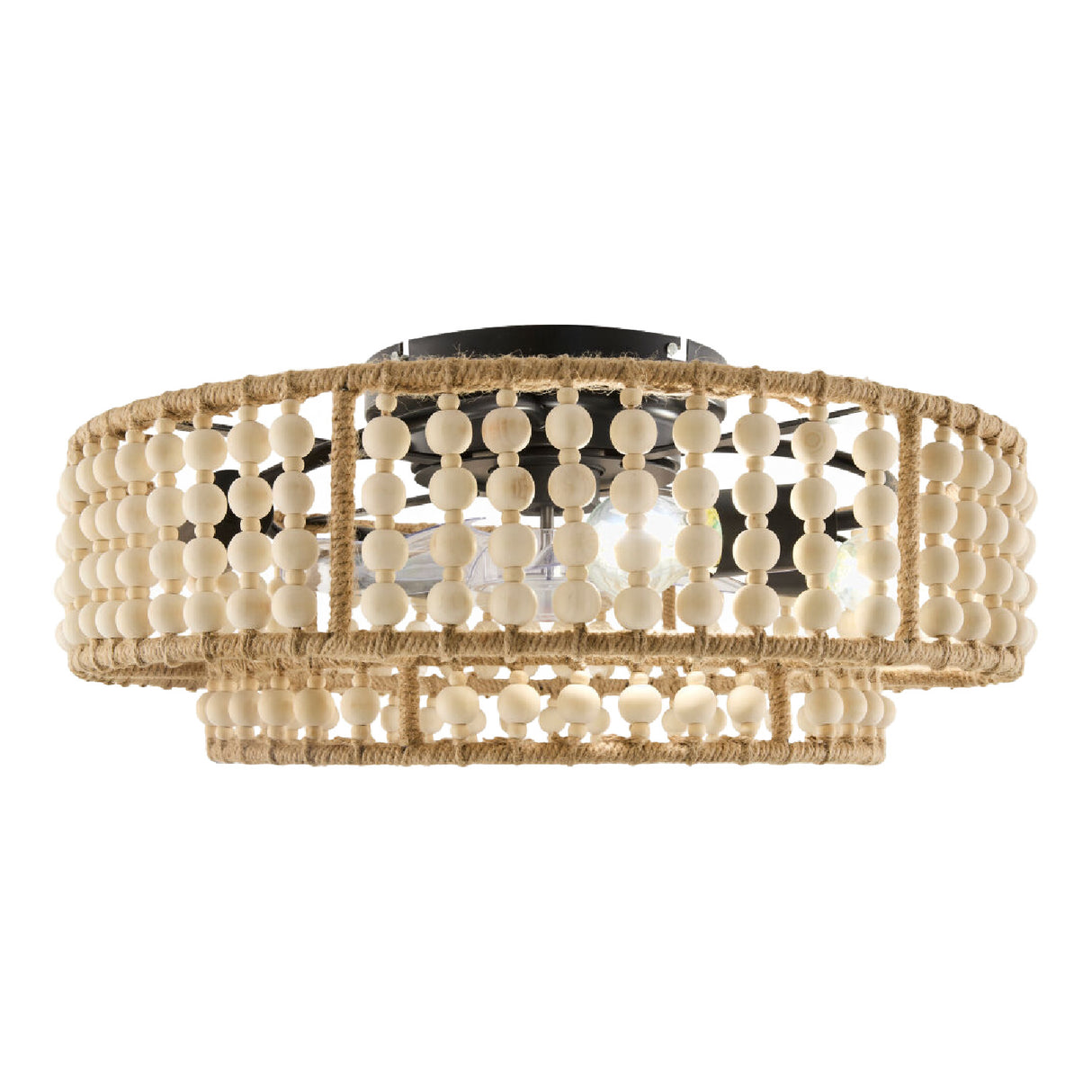 Modern European furniture - Wooden Beads 2-Tier Chandelier - www.oroa.com | Oroa.com