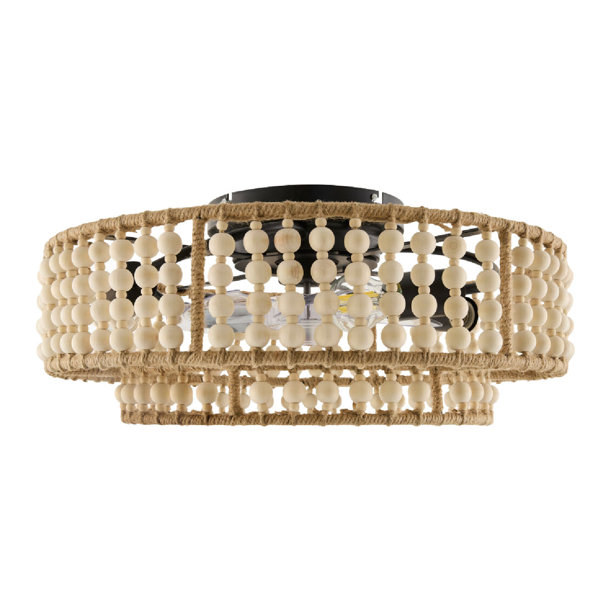 Modern European furniture - Wooden Beads 2-Tier Chandelier - www.oroa.com | Oroa.com