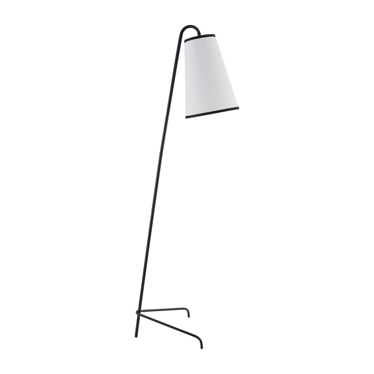 Modern European furniture - White Linen Tilted Floor Lamp - www.oroa.com | Oroa.com
