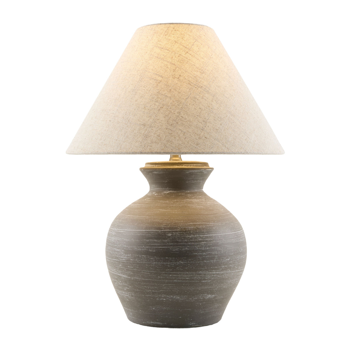 Modern European furniture - Gray Ceramic Linen Table Lamp - www.oroa.com | Oroa.com