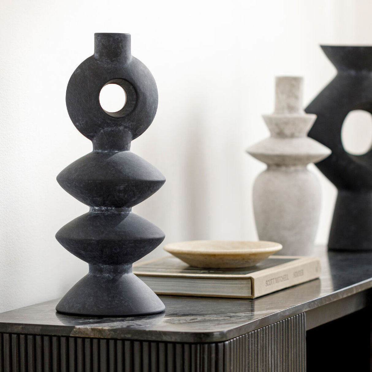 Modern European furniture - Matte Ceramic Geometrical Vase - www.oroa.com | Oroa.com