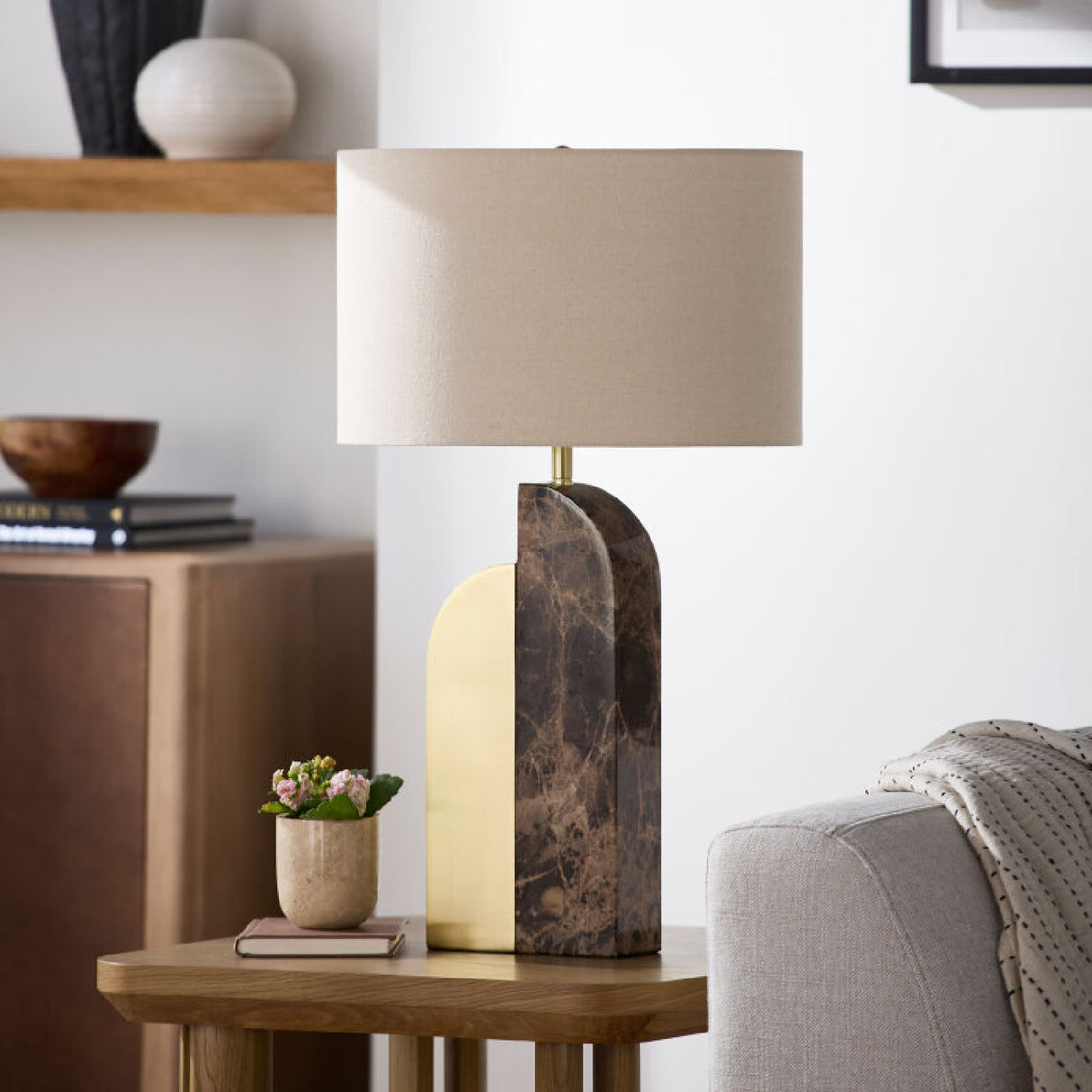 Black Marble Accent Table Lamp | Oroa.com