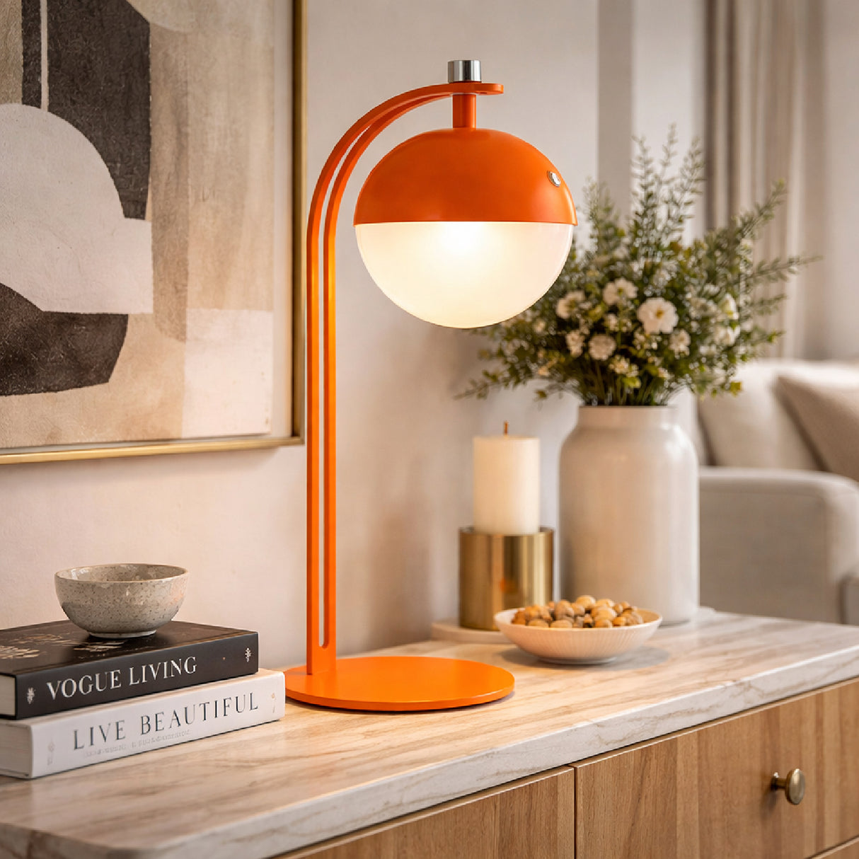 Painted Iron Modern Table Lamp | Oroa.com