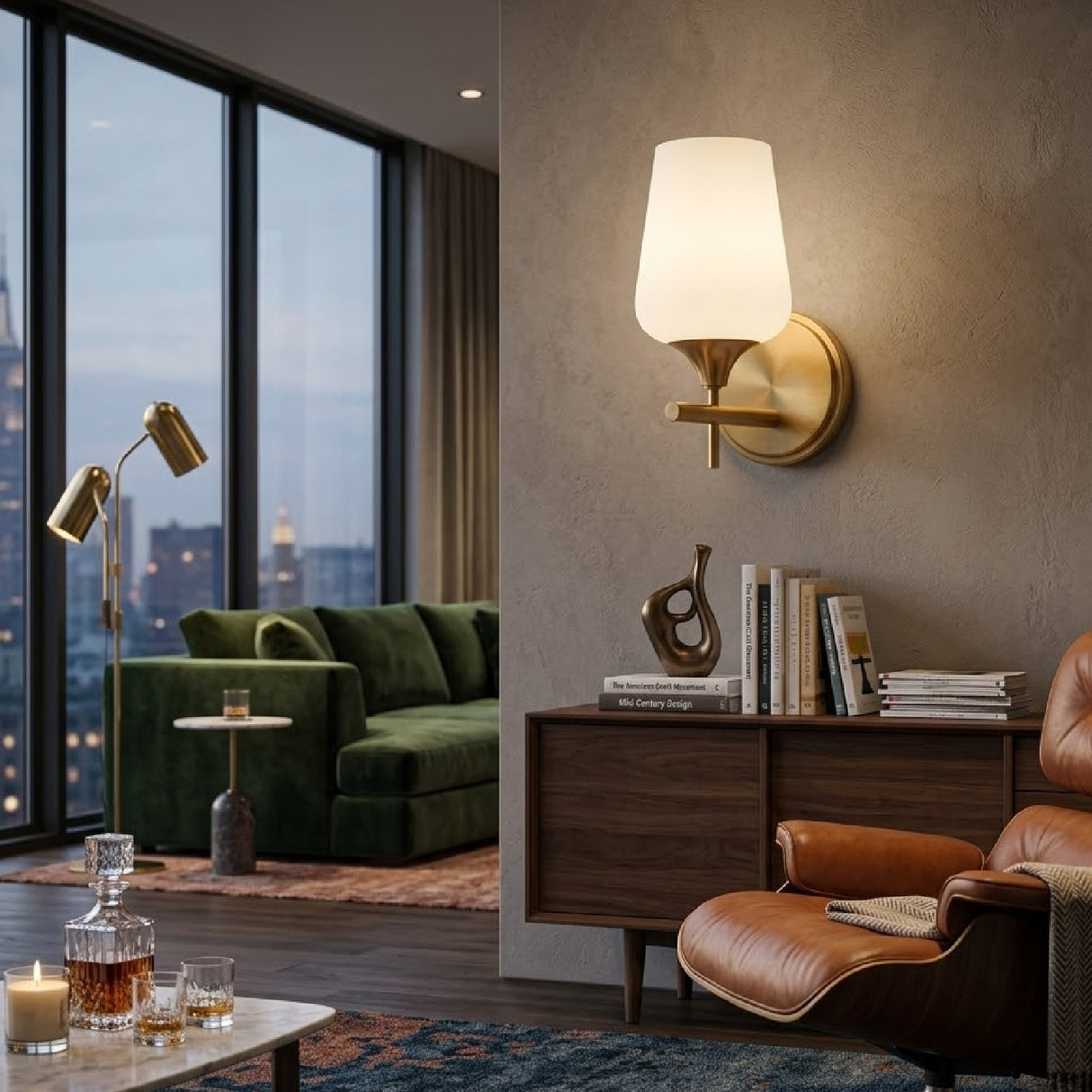 Modern European furniture - Glass Shade Wall Lamp - www.oroa.com | Oroa.com