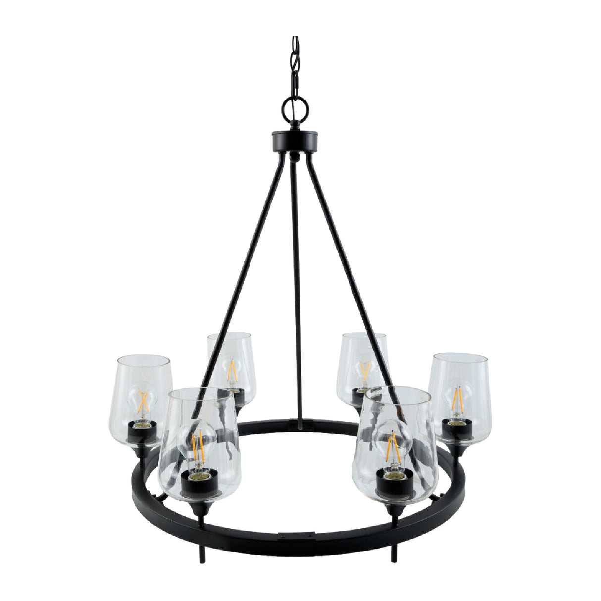 Modern European furniture - Iron Ring Glass Chandelier - www.oroa.com | Oroa.com