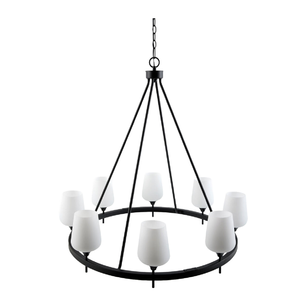Modern European furniture - Iron Ring Glass Chandelier - www.oroa.com | Oroa.com