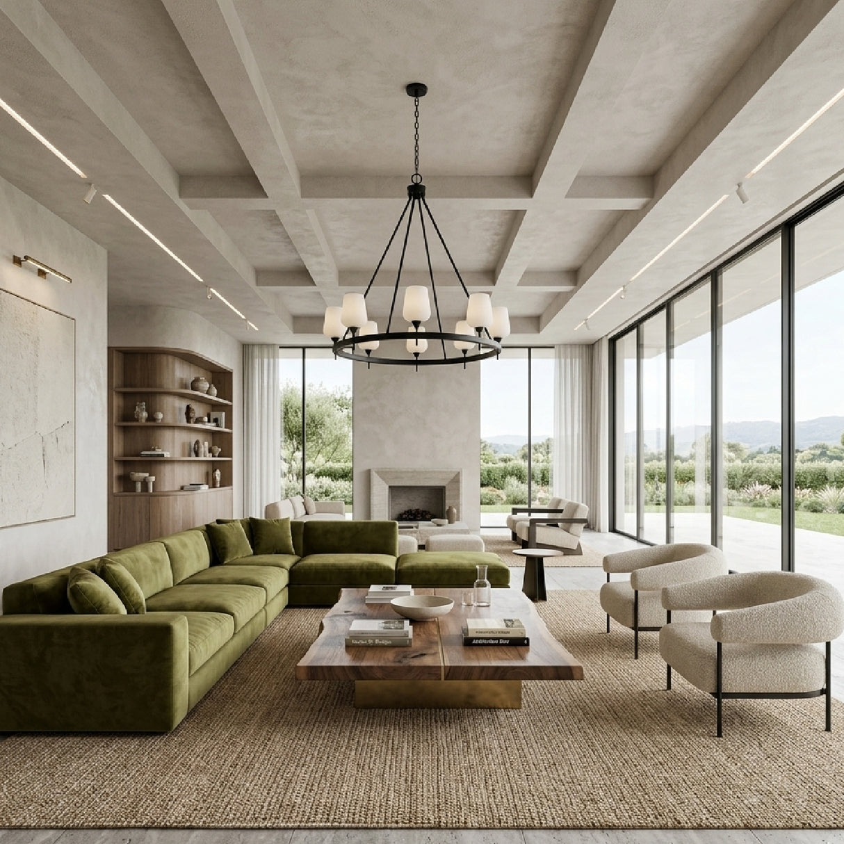 Modern European furniture - Iron Ring Glass Chandelier - www.oroa.com | Oroa.com