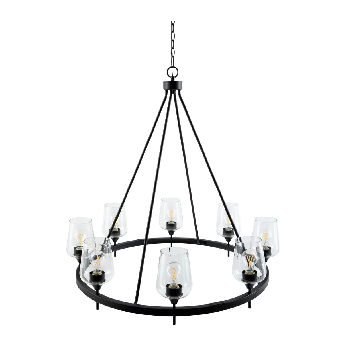 Modern European furniture - Iron Ring Glass Chandelier - www.oroa.com | Oroa.com