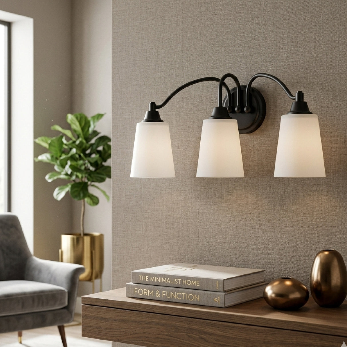 Modern European furniture - Glass Shades 3-Light Wall Lamp - www.oroa.com | Oroa.com