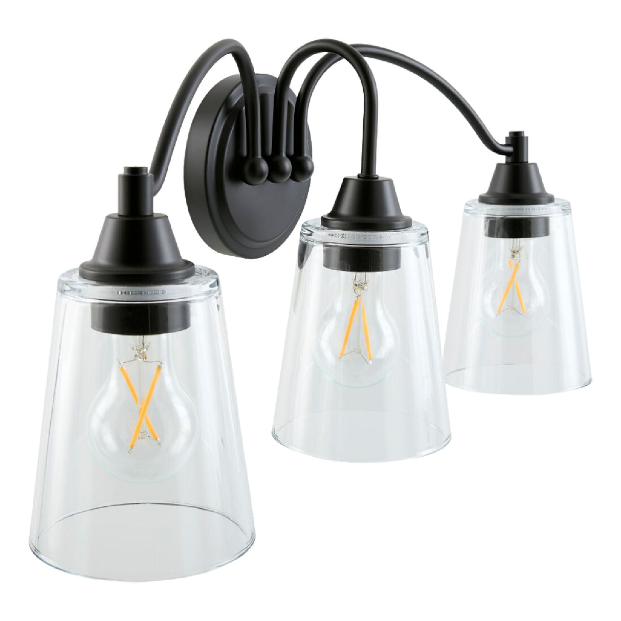 Modern European furniture - Glass Shades 3-Light Wall Lamp - www.oroa.com | Oroa.com