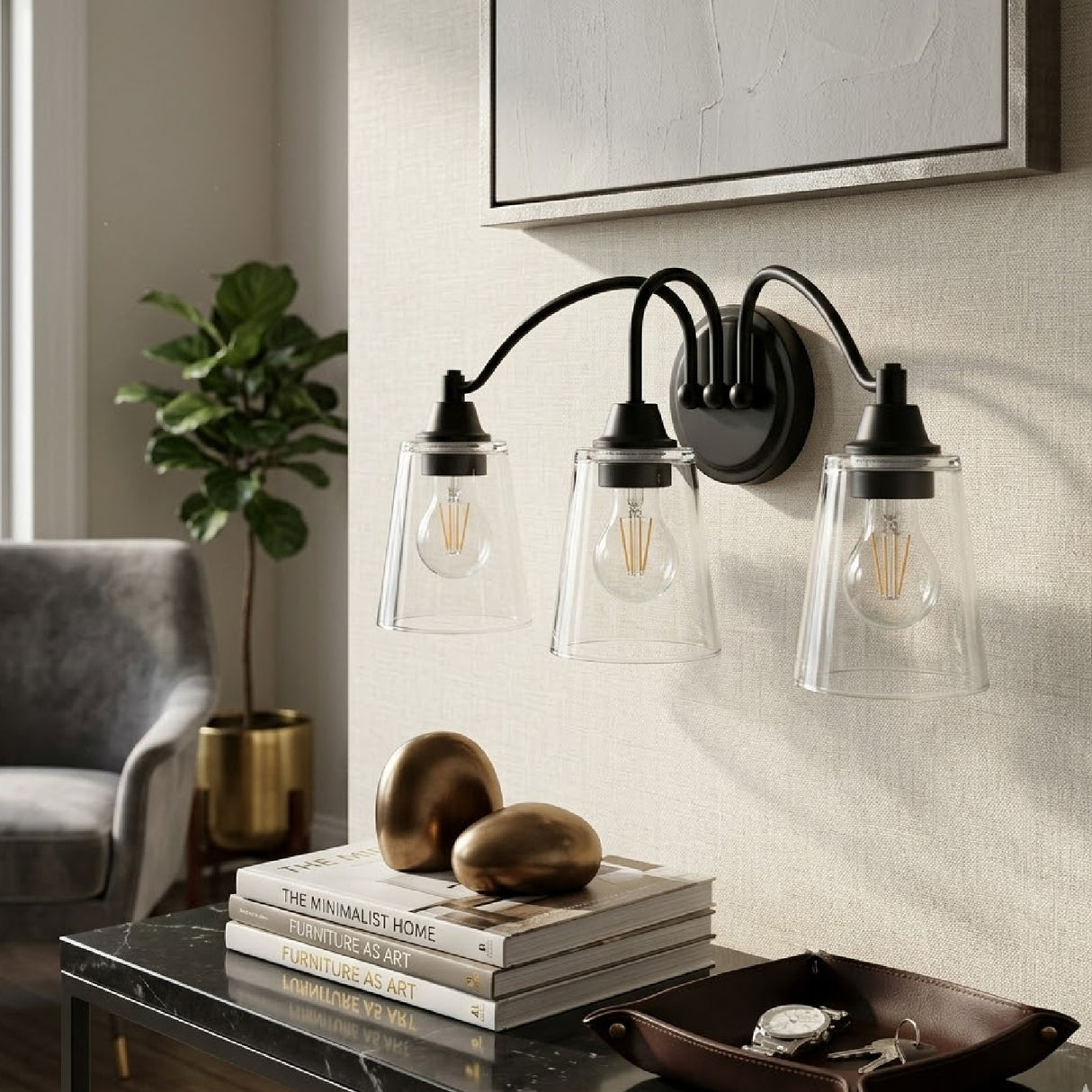 Modern European furniture - Glass Shades 3-Light Wall Lamp - www.oroa.com | Oroa.com