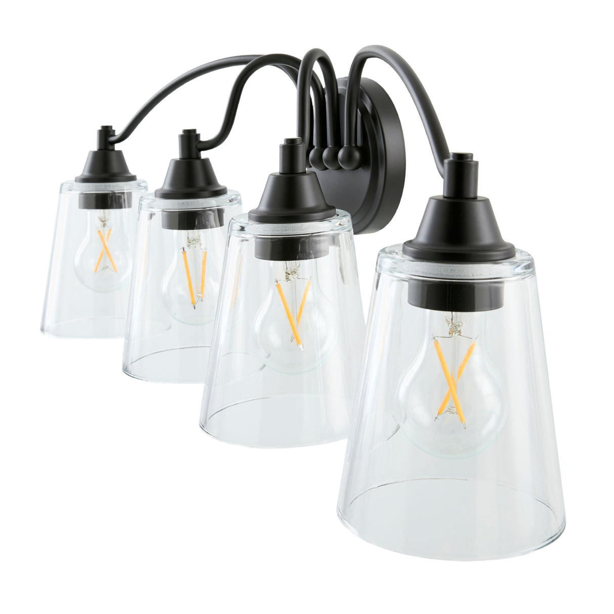 Modern European furniture - Clear Glass 4-Light Wall Lamp - www.oroa.com | Oroa.com