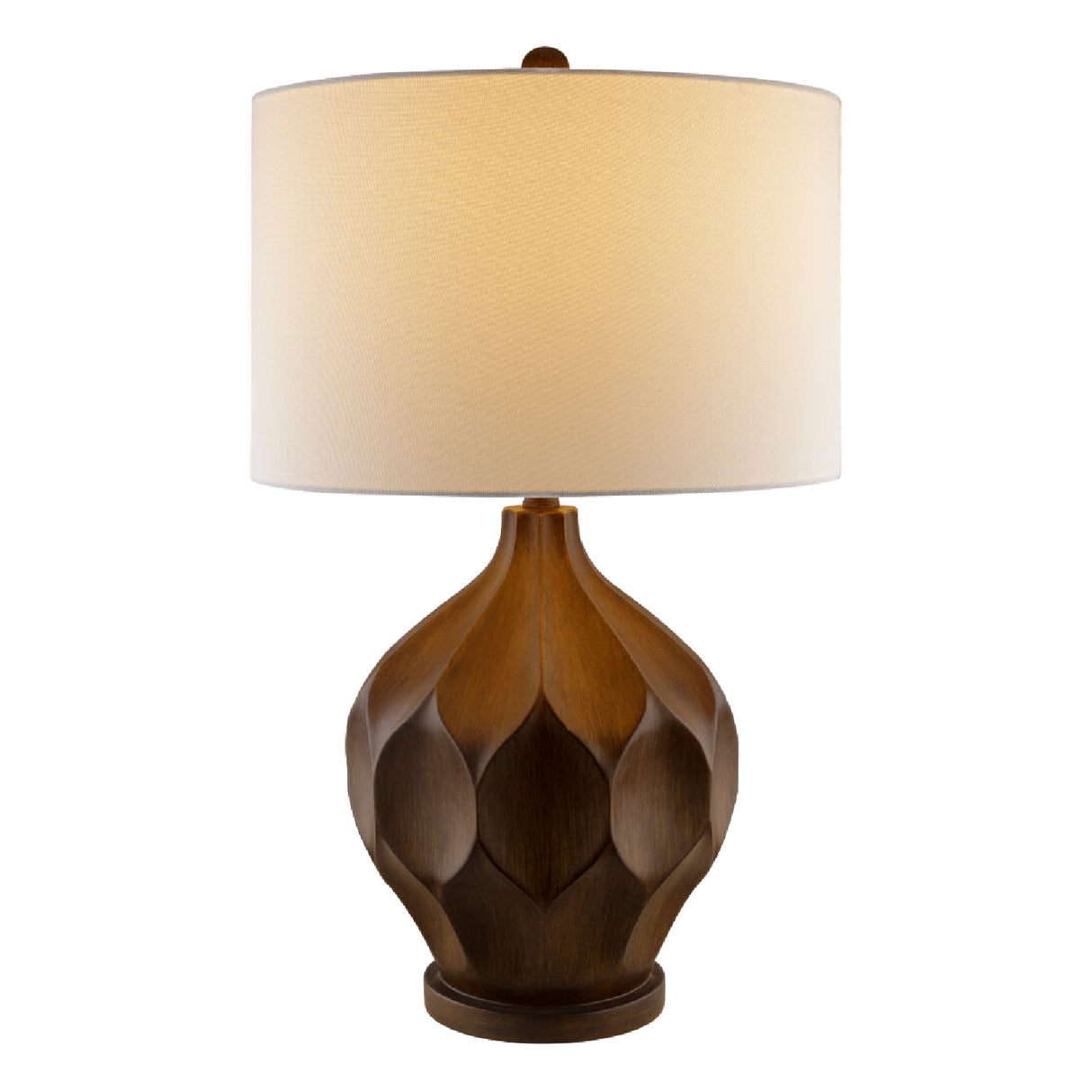 Modern European furniture - Brown Carved Accent Table Lamp - www.oroa.com | Oroa.com