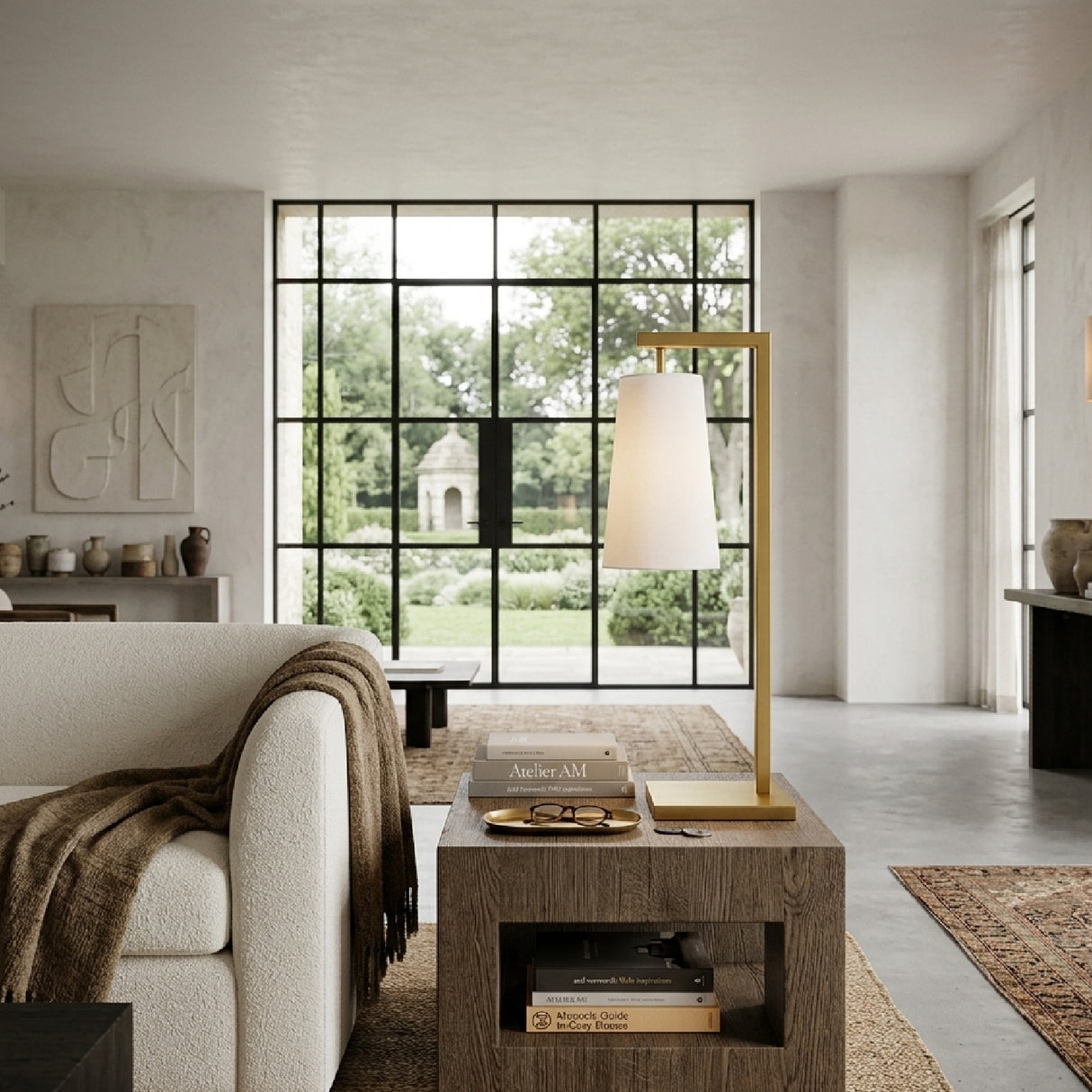 Iron Framed Linen Table Lamp | Oroa.com