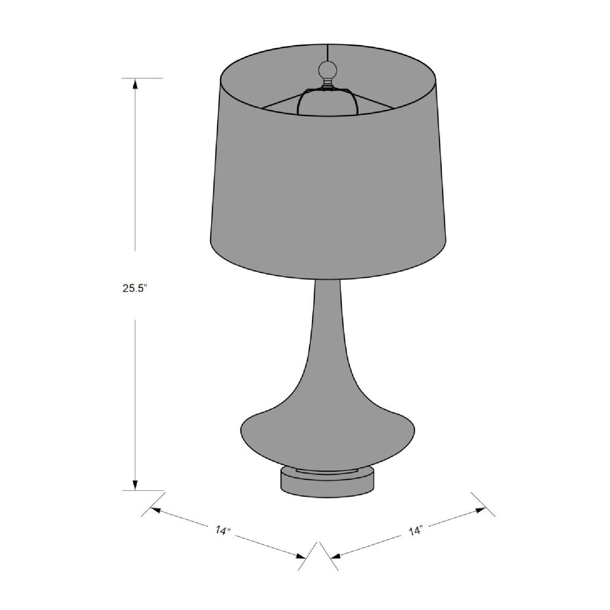 Orange Glass Accent Table Lamp | Oroa.com