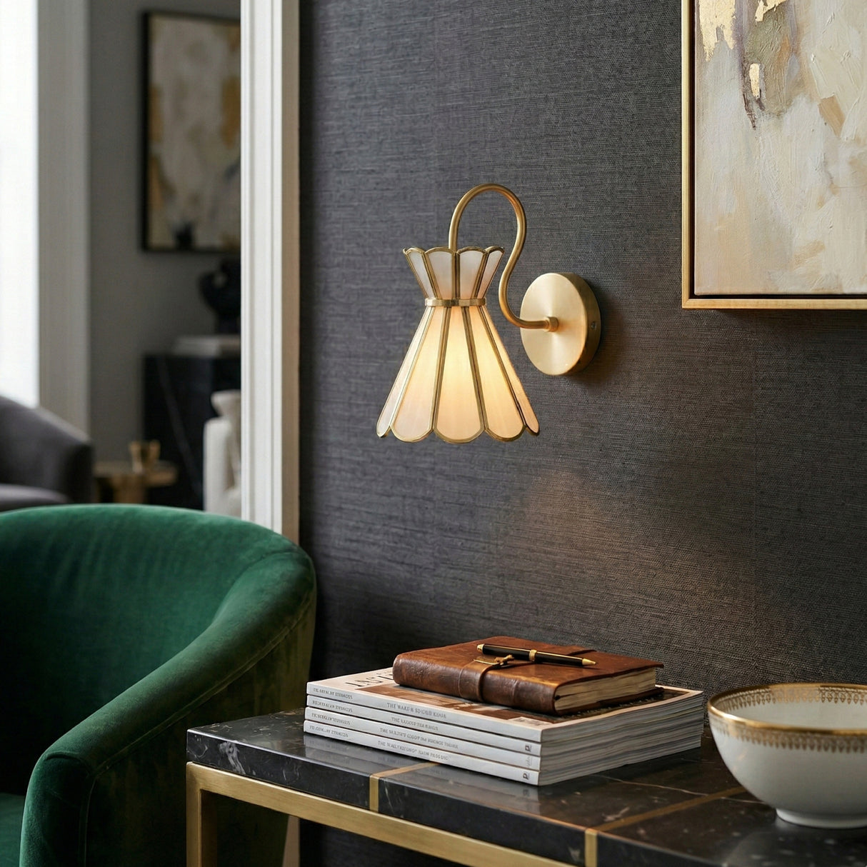 Modern European furniture - Gold Flared Wall Lamp - www.oroa.com | Oroa.com
