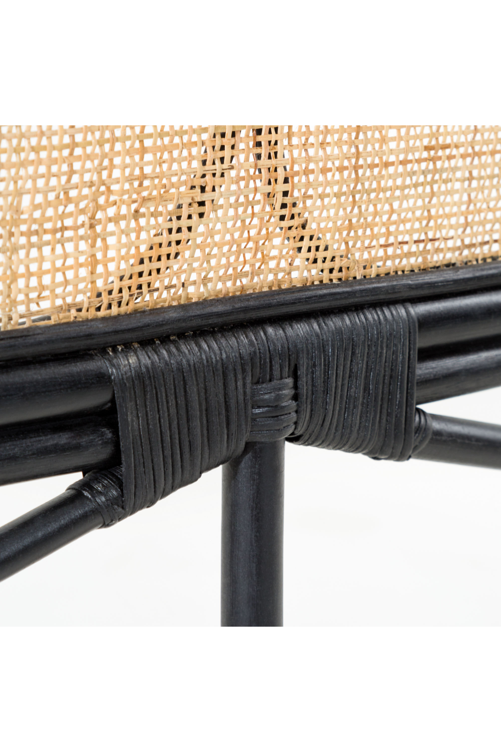 Black Weaved Rattan Queen Headboard 67" | La Forma Lalita | Oroa.com