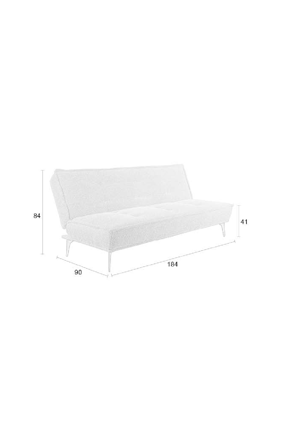 Gray Tufted Sofabed | DF Cielke | OROA.com