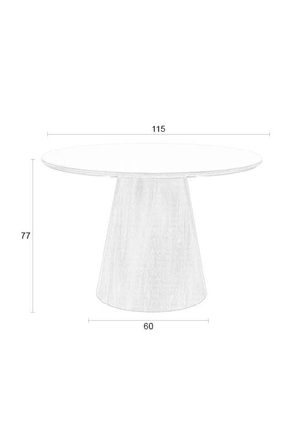 Round Wood Dining Table | DF Almira | OROA.com