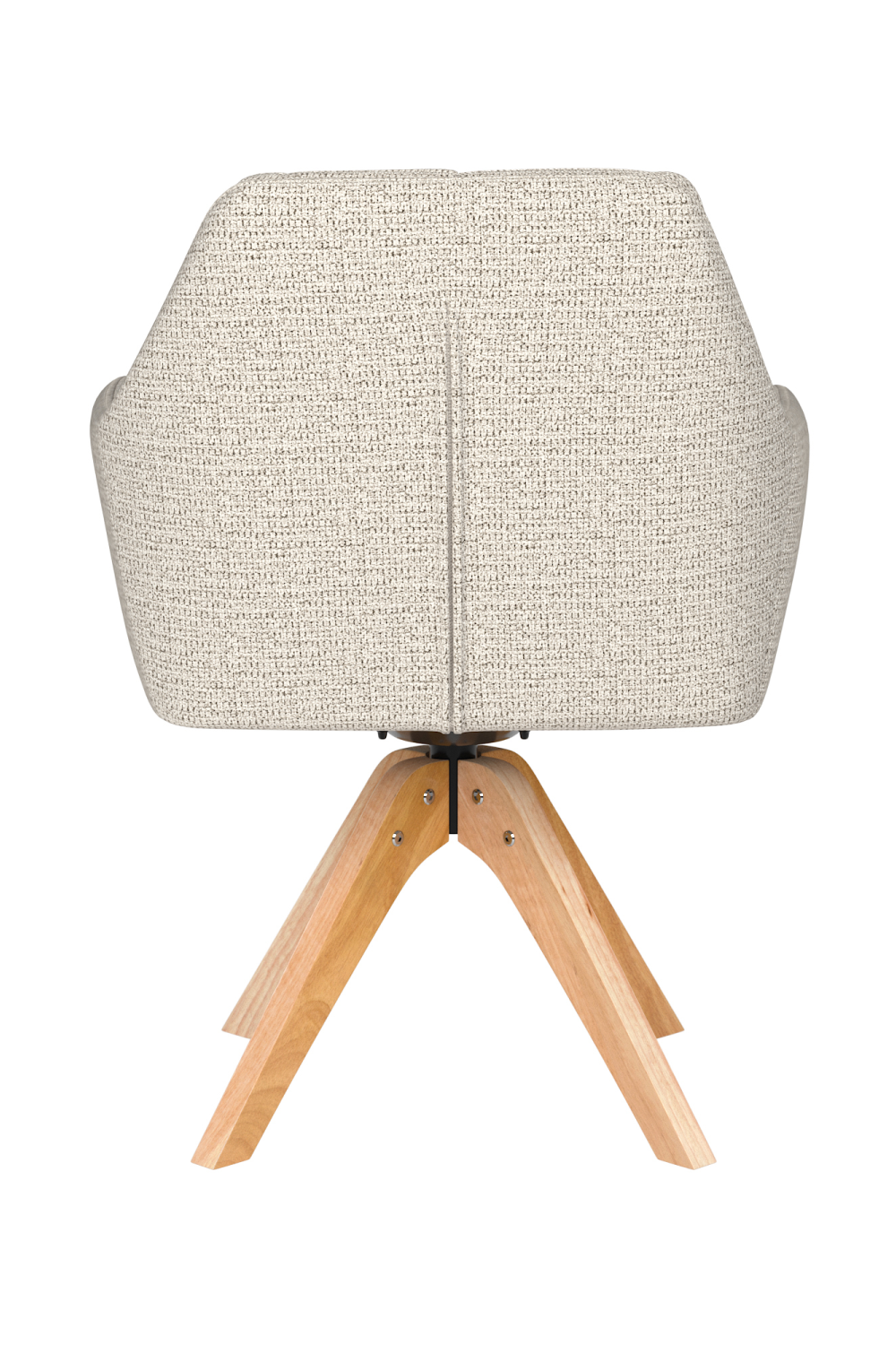 Square Tufted Wooden Swivel Armchair | DF Pete | Oroa.com