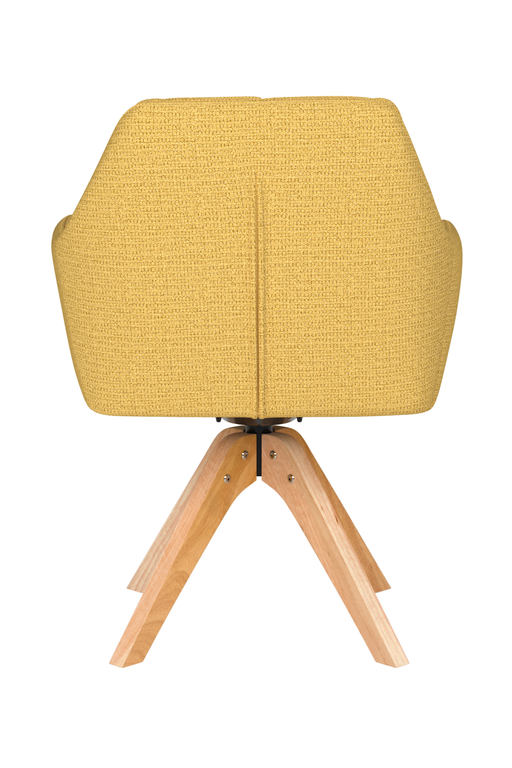 Square Tufted Wooden Swivel Armchair | DF Pete | Oroa.com